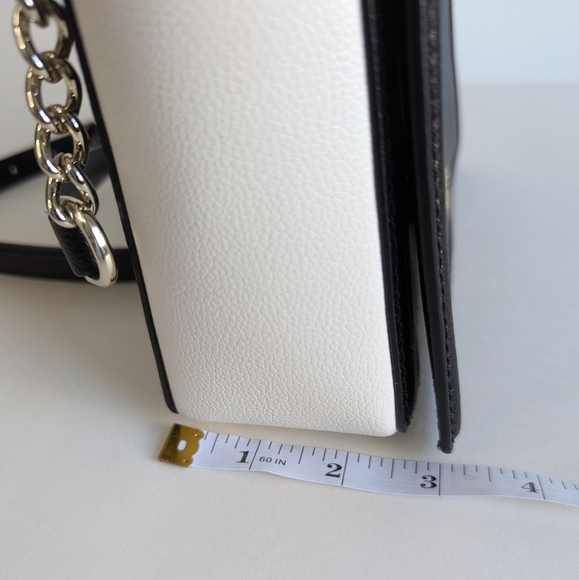 Kate Spade Patterson Drive Medium Maisie Convertible Crossbody Handbag Blk Ivory - Picture 14 of 16